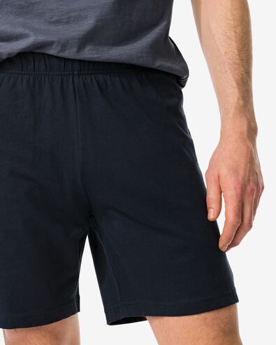 herenshortama katoen blauw - 23610770BLUE - HEMA