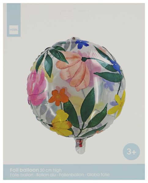 folieballon 50cm hoog - bloemen - 14200453 - HEMA