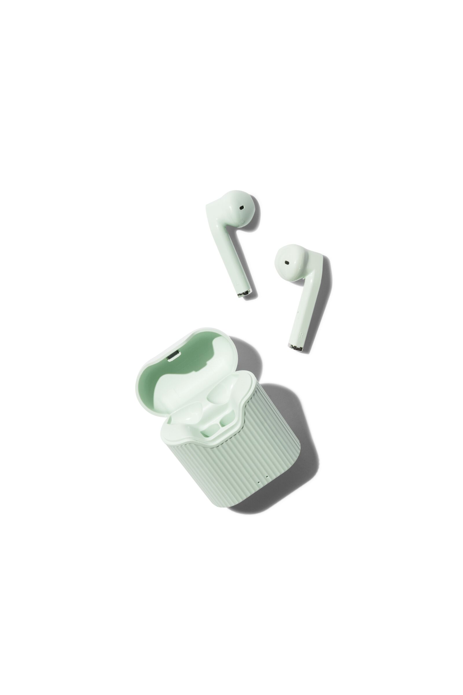 draadloze oortelefoon in oplaadcase mint - 39620032 - HEMA