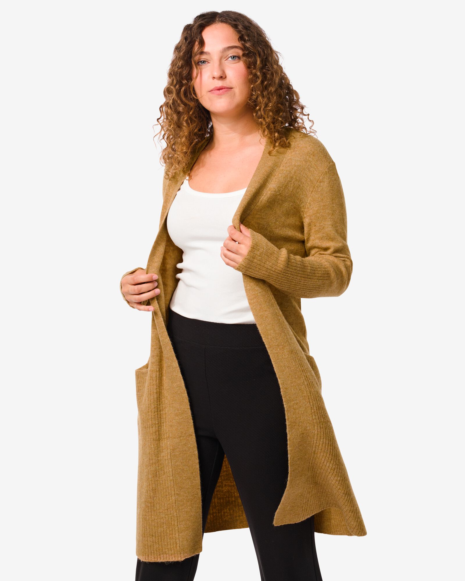 gebreid dames vest Lana bruin bruin - 36375150BROWN - HEMA