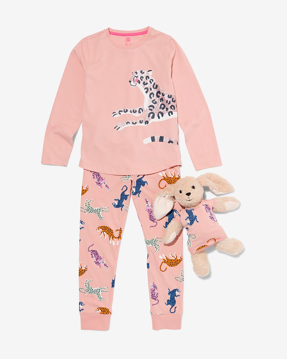 pyjama luipaarden lichtroze -