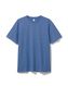 heren lounge shirt met bamboe middenblauw S - 23692251 - HEMA