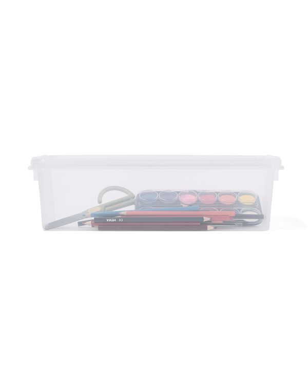 opbergbox 3.5L Madrid transparant 38x14x11 38 x 14 x 11 Madrid - 39820001 - HEMA