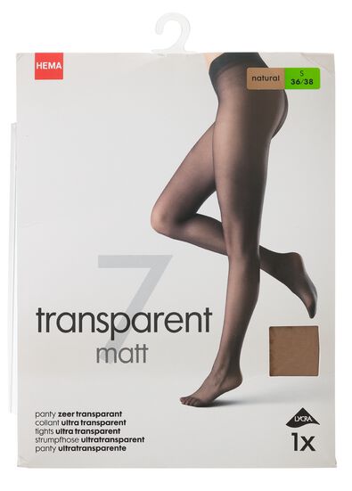 panty mat transparant 7denier - 4090034 - HEMA