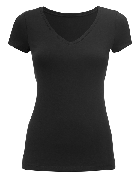 dames t-shirt zwart XL - 36301760 - HEMA