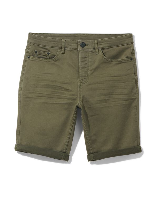 heren short jogdenim legergroen legergroen - 1000030605 - HEMA