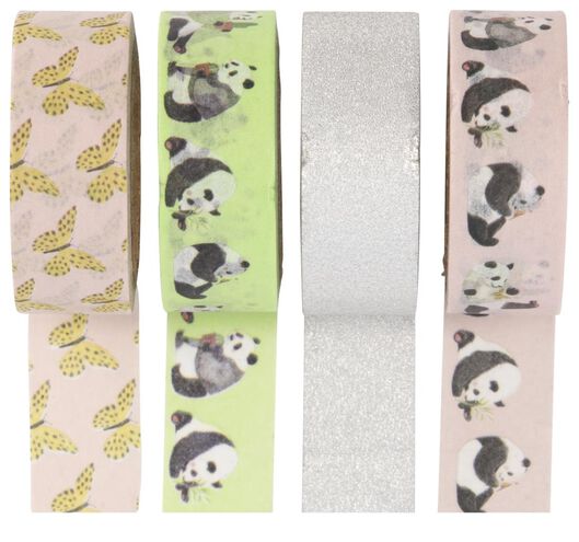 washi tape panda - 4 stuks - 14150039 - HEMA