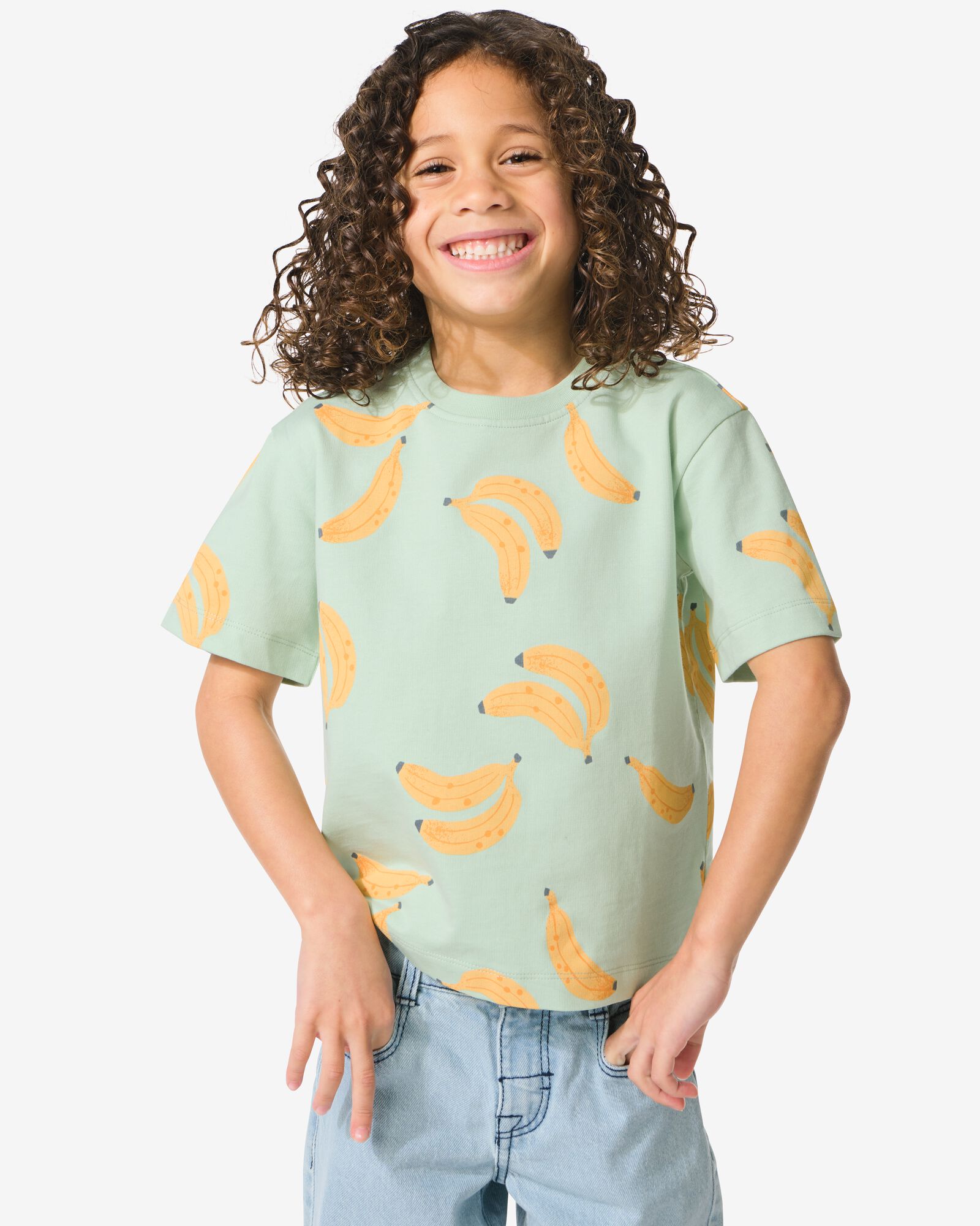 kinder T-shirt bananen groen groen - 30788305GREEN - HEMA