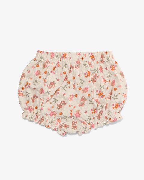 baby shorts ajour bloemen ecru - 1000030980 - HEMA