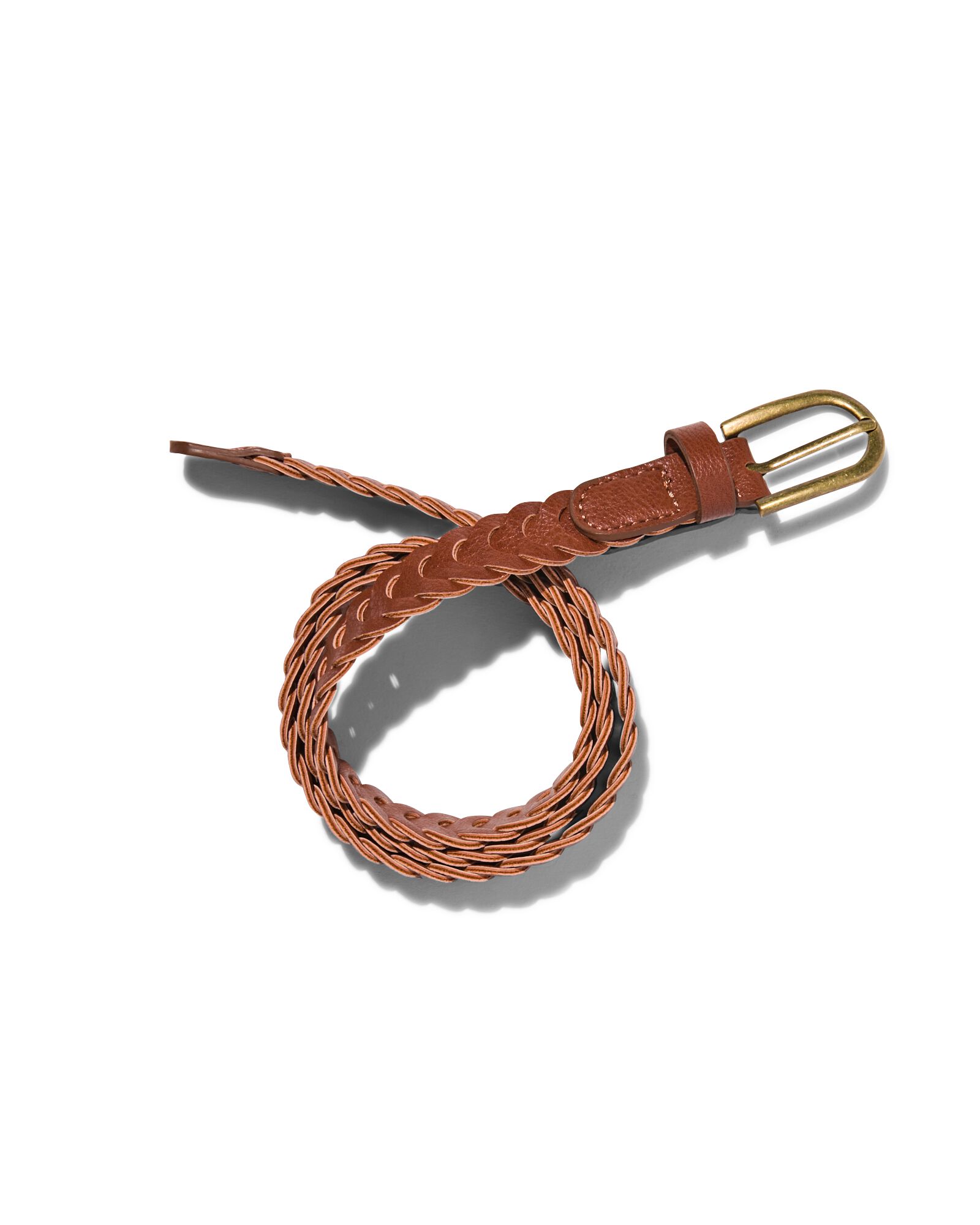 gevlochten dames riem 2cm bruin bruin - 1000029987 - HEMA