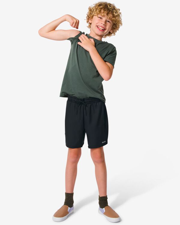 kinder korte sportbroek zwart zwart - 36090369BLACK - HEMA