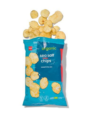 chips met zeezout biologisch 125gram - 10675016 - HEMA