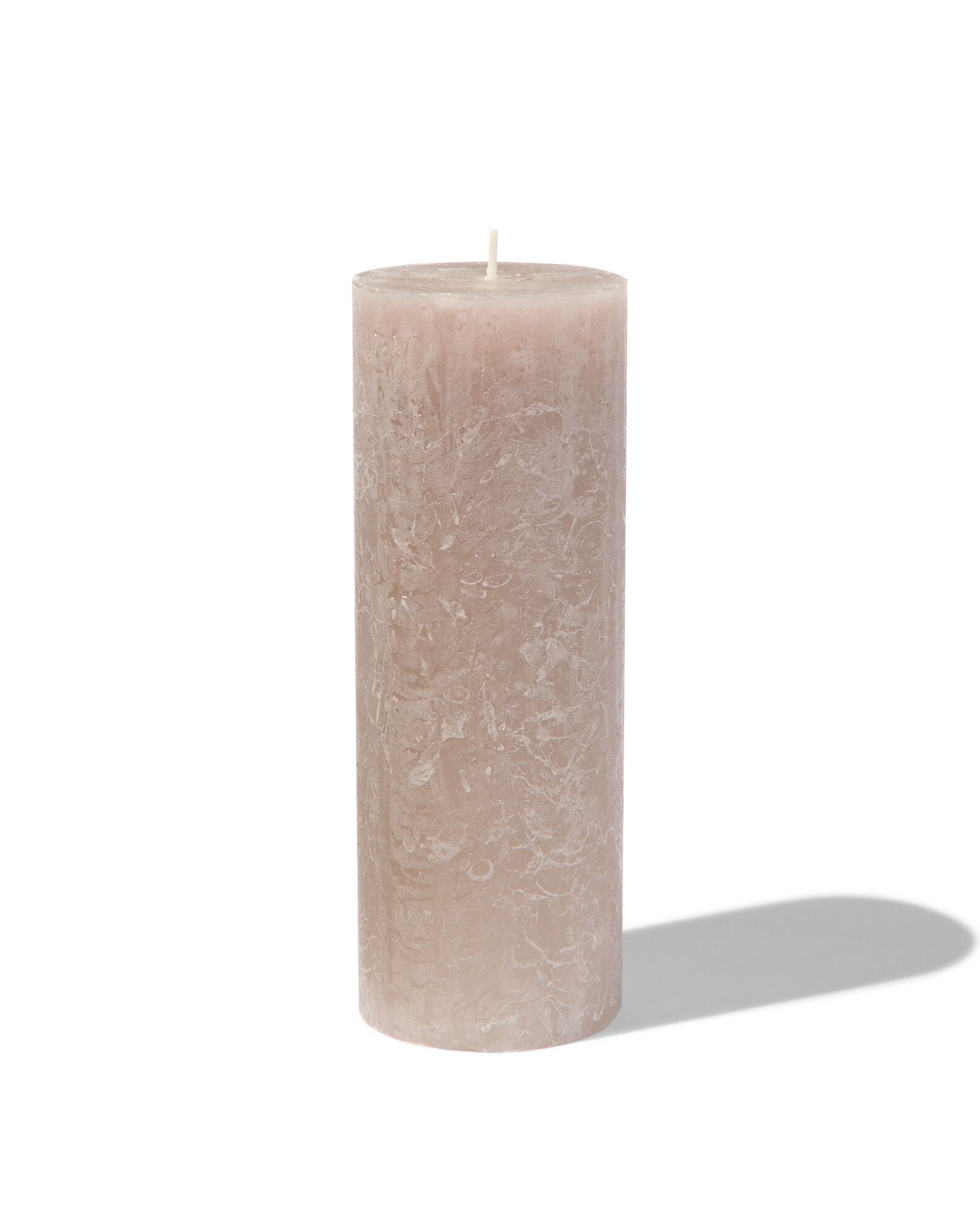 rustieke kaars - 7x19 - taupe taupe 7 x 19 - 13502437 - HEMA