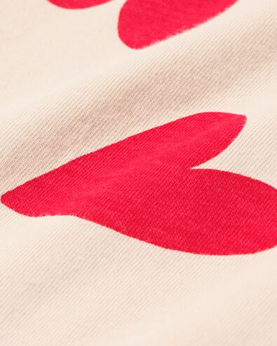 kinder nachthemd katoen met hartjes rood 146/152 - 23080682 - HEMA