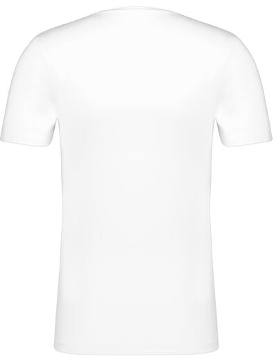 heren t-shirt slim fit v-hals bamboe wit XL - 34282523 - HEMA