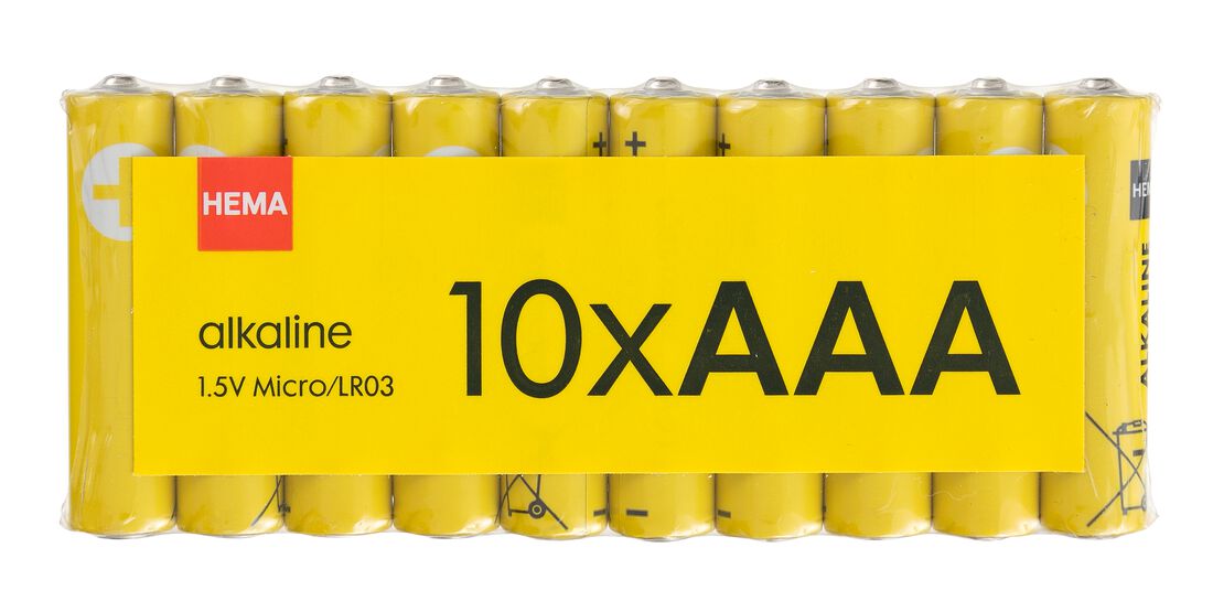 HEMA 10-pak AAA Batterijen Alkaline
