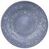 diep bord 21cm Porto reactief glazuur wit/blauw - 9602253 - HEMA