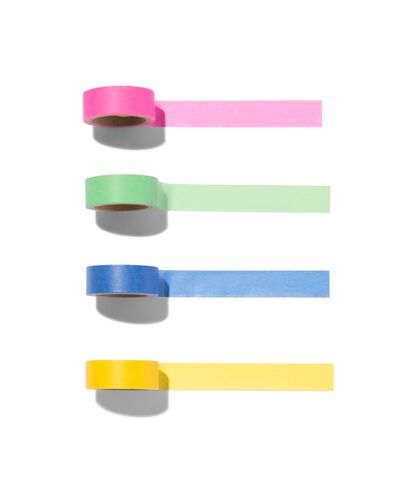 washi tapes 5mx1.5cm  - 4 stuks - 14740016 - HEMA