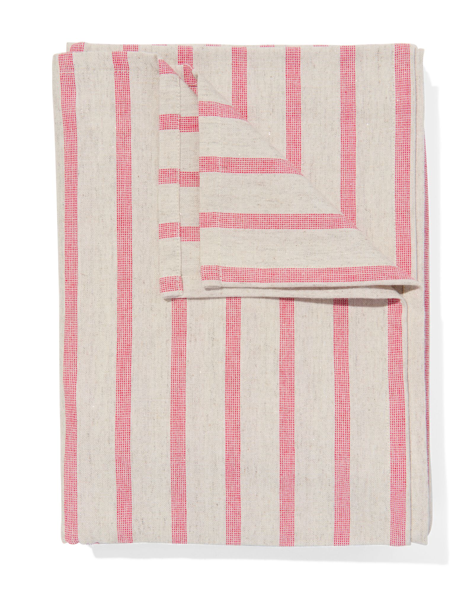 tafelkleed met strepen 140x240 katoen met linnen - 5300305 - HEMA