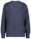 damestrui met v-hals gebreid donkerblauw donkerblauw - 1000021157 - HEMA