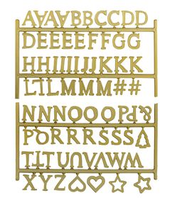 letters en symbolen goud - 72 stuks - 25130142 - HEMA