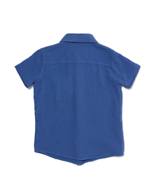 kinder overhemd mousseline blauw blauw - 1000030874 - HEMA