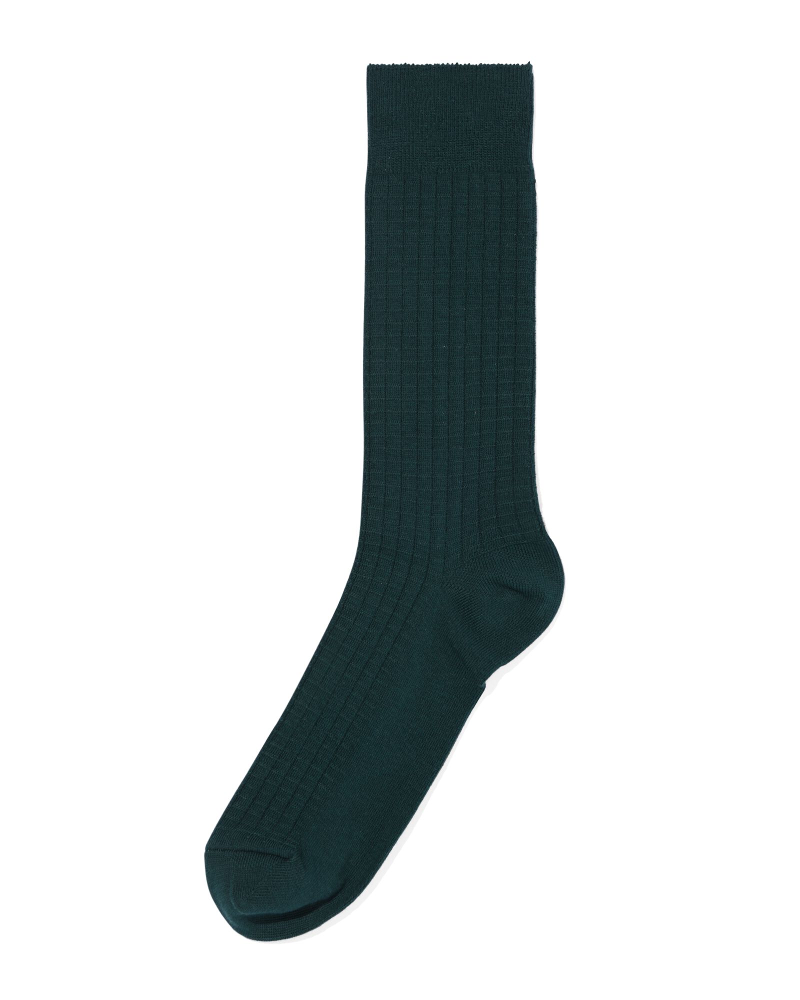 herensokken 1 paar 3D-ruit donkergroen donkergroen - 4104775DARKGREEN - HEMA