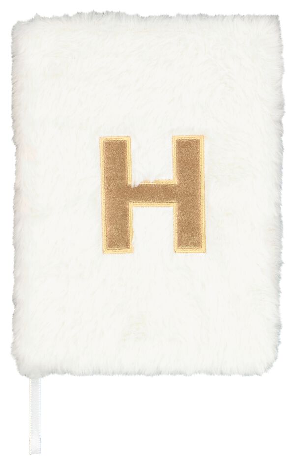 notitieboek A5 fluffy letter H - 61120135 - HEMA