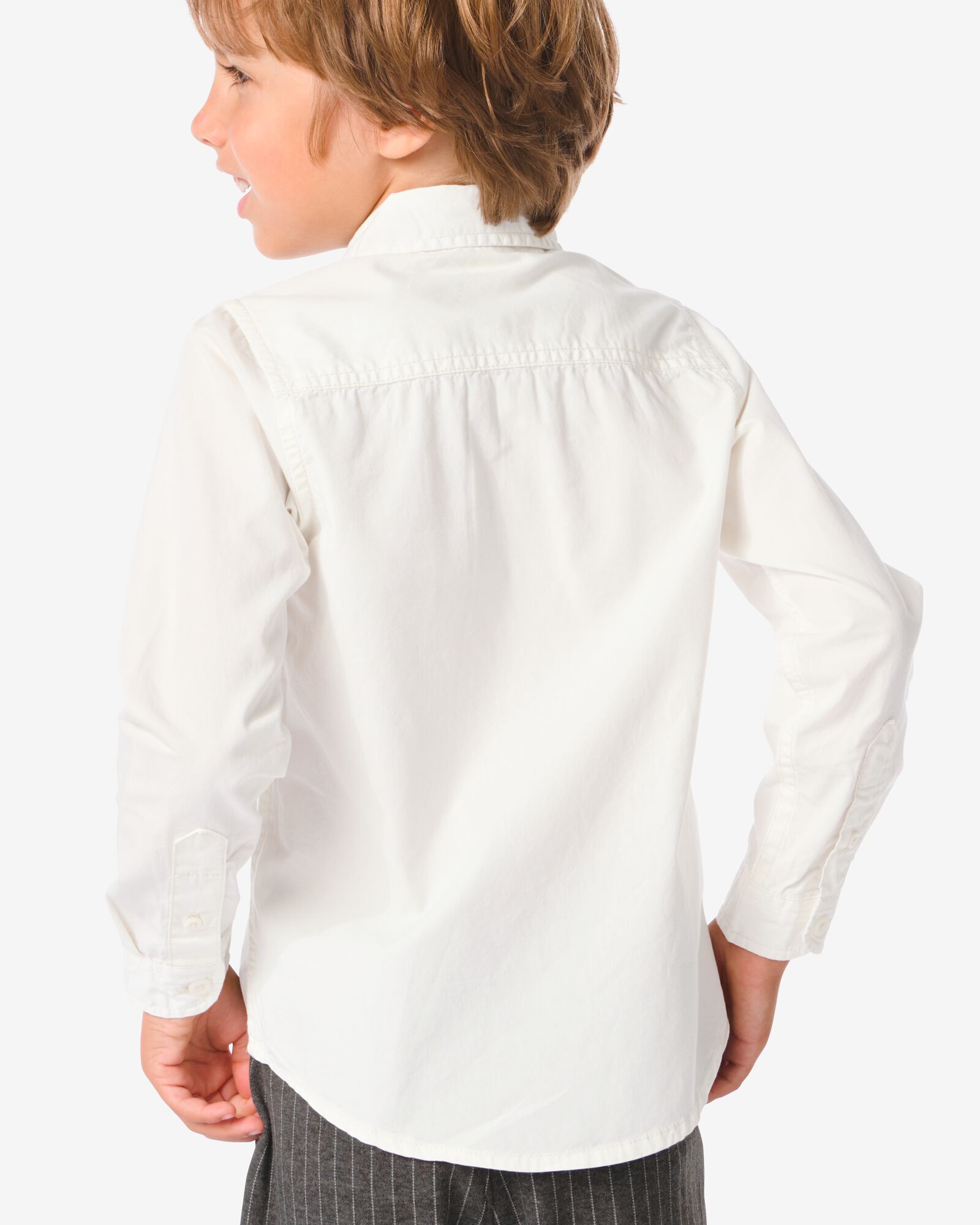 kinder overhemd met vlinderdas wit 110/116 - 30752553 - HEMA