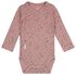 meegroei overslagromper rib met bamboe stretch roze 56 - 33437113 - HEMA