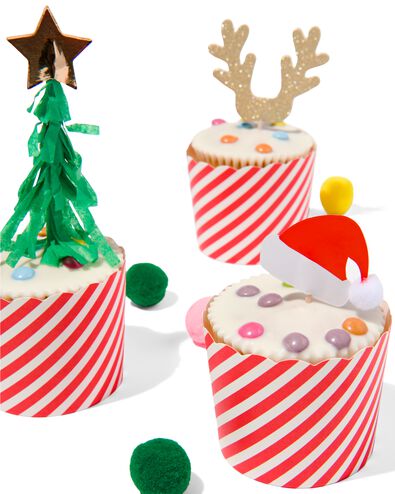 cupcake vormpjes kerst - 6 stuks - 25240036 - HEMA