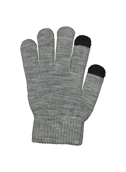Digitaal Kleuterschool Nauwkeurigheid 2-pak kinderhandschoenen touchscreen grijs - HEMA