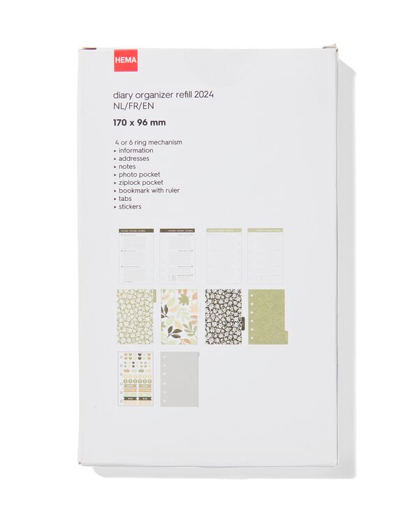 agenda vulling 2024 17x9.6 kleur - 14640219 - HEMA