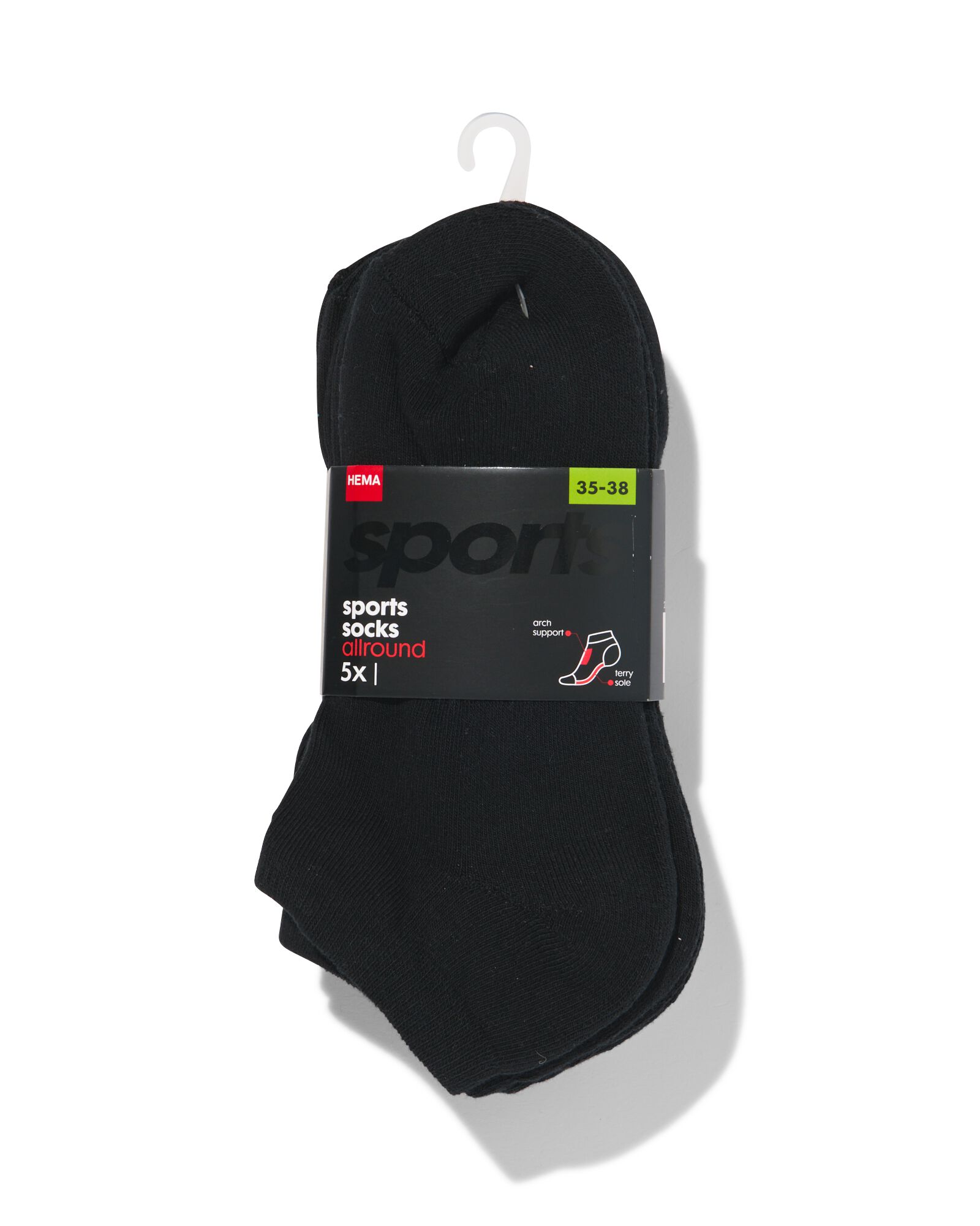 dames enkelsokken sport allround met badstof - 5 paar - 4430011 - HEMA