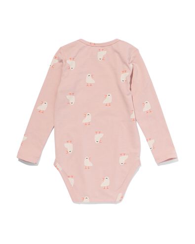 romper biologisch katoen met stretch kuiken roze roze - 33311230PINK - HEMA