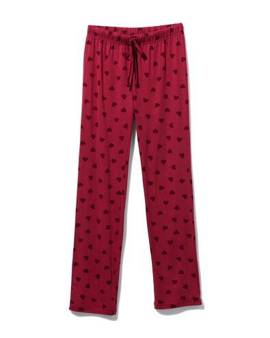 dames pyjama micro rood - 1000029441 - HEMA