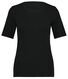 dames t-shirt rib zwart zwart - 1000024814 - HEMA