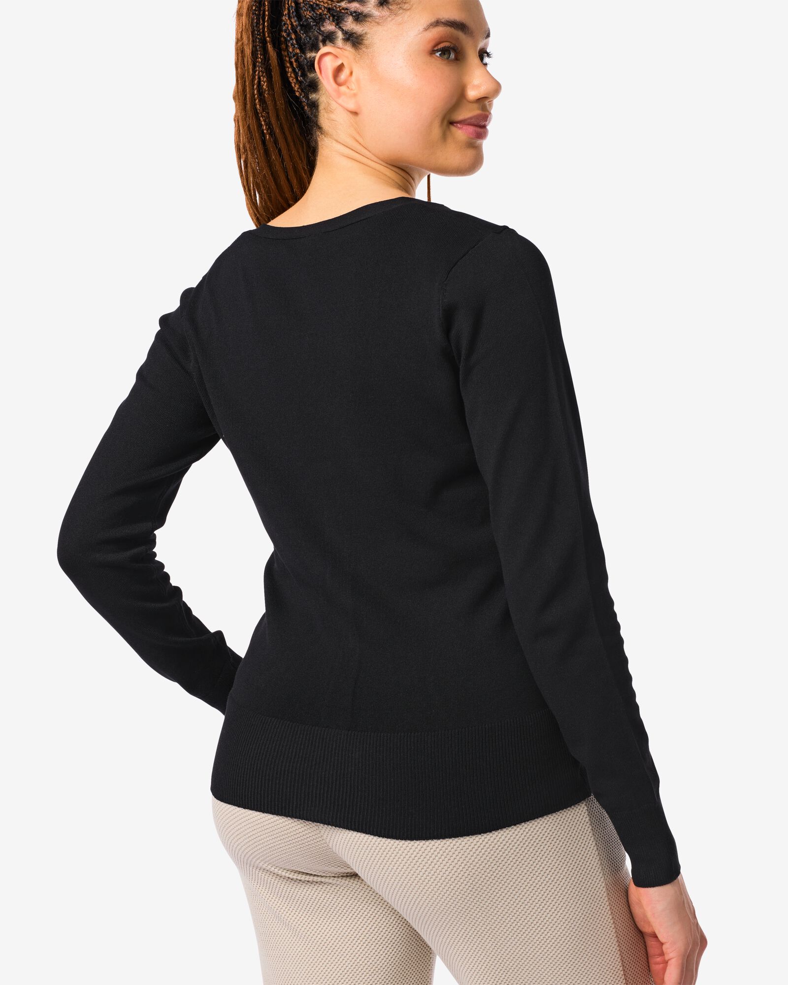 damesvest zwart zwart - 1000023500 - HEMA