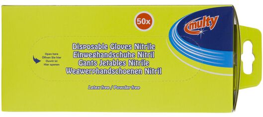 wegwerphandschoenen nitril anti allergie - 50 stuks - 20510121 - HEMA