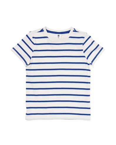 kinder t-shirt strepen blauw 134/140 - 30785314 - HEMA