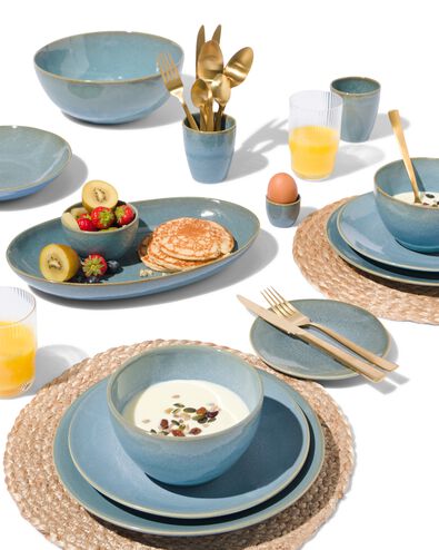 schaal Ø26cm Porto reactief glazuur blauw - 9602028 - HEMA