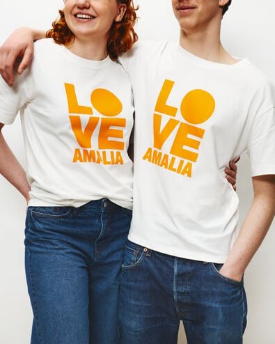 Koningsdag t-shirt Amalia wit - 1000031617 - HEMA