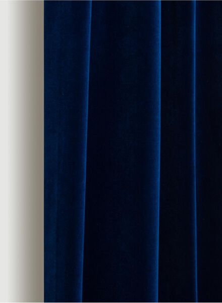 gordijnstof velours blauw blauw - 1000016068 - HEMA