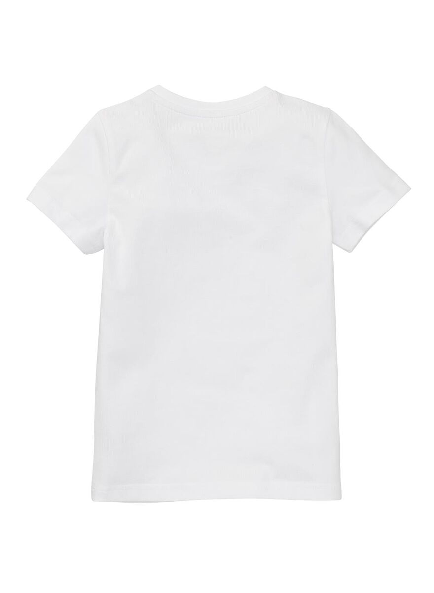 kinder t-shirts biologisch katoen - 2 wit HEMA