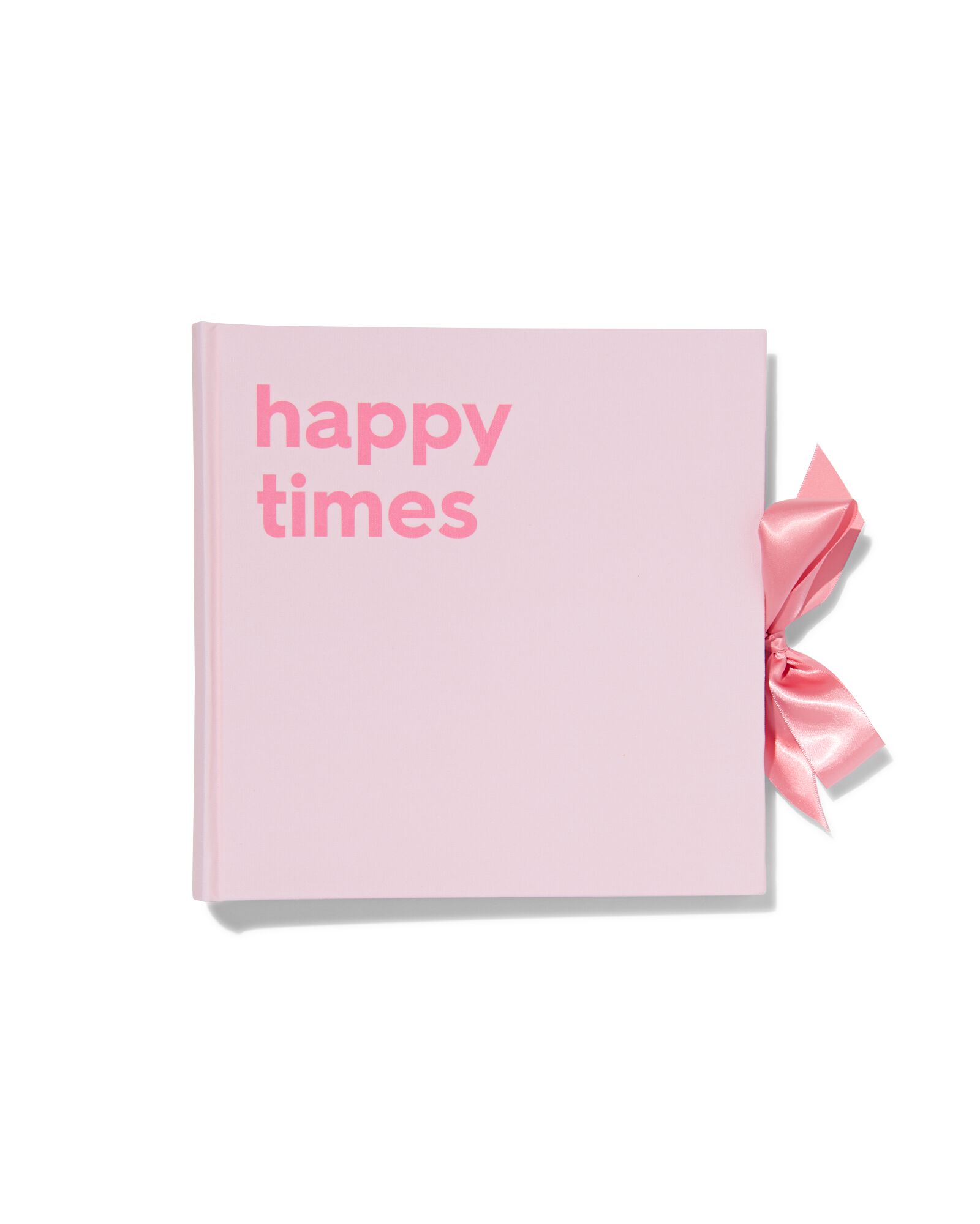 fotoboek met strik 24x24.5 linnen roze - 14650213 - HEMA