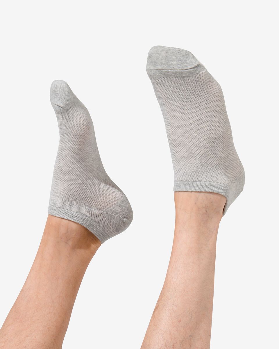 heren sokken met katoen mesh - 5 paar donkerblauw donkerblauw - 1000030649 - HEMA