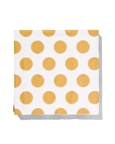 servetten - 33 x 33 - papier - goud stippen - 20 stuks - 14230072 - HEMA