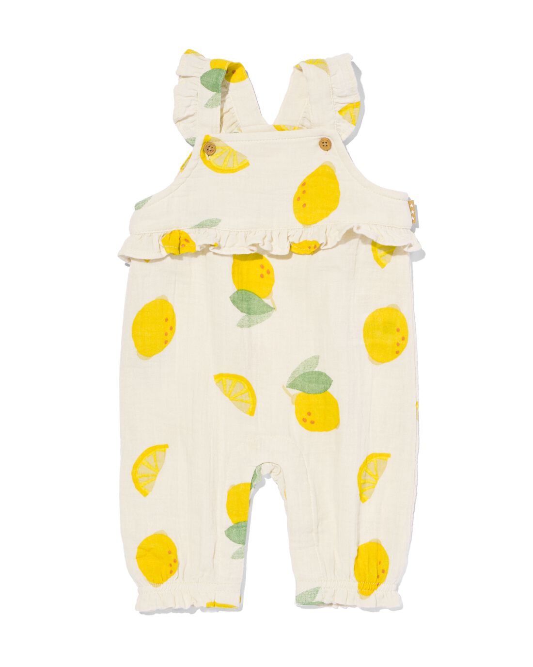 Image of newborn jumpsuit mousseline citroenen ecru