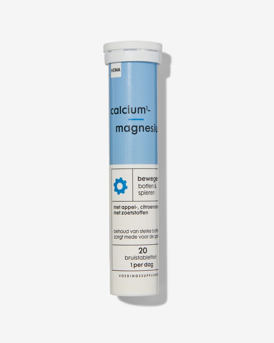 calcium-magnesium bruistabletten - 20 stuks - 11402101 - HEMA