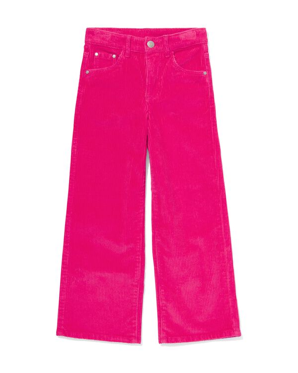 kinder broek corduroy met wijde pijpen  roze roze - 30824604PINK - HEMA